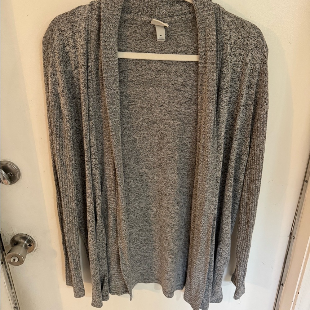 a new day Heather Gray Open Cardigan